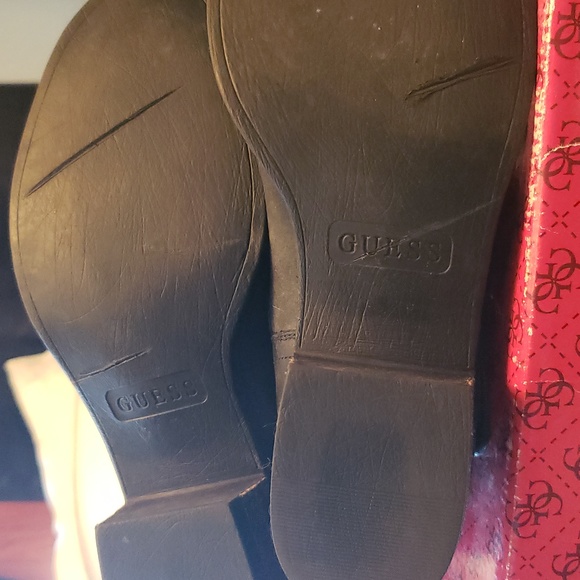 Guess Esperanz Boots sz 7.5 Black leather silver studded - Picture 5 of 8